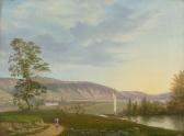 FABRITIUS DE TENGNAGEL Frederik Michael E. 1781-1849,Blick auf die Elbe bei Dr,1825,Villa Grisebach 2020-12-02