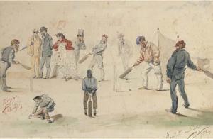 FABRITZING 1800-1900,A cricket match in the town square, Dieppe,Christie's GB 2004-09-30