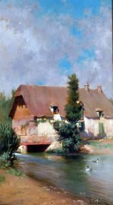 FABRON Luigi 1855-1907,Paesaggio francese,1879,Vincent Casa d'Aste IT 2024-03-23