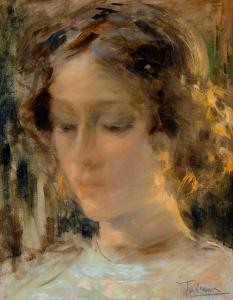 FABRON Luigi 1855-1907,Study of a Girl in Sunlight,William Doyle US 2023-10-19