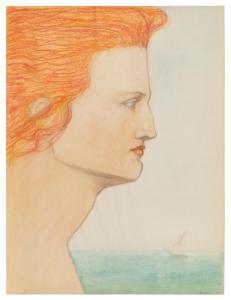 FABRY Suzanne 1904-1985,Portrait de profil avec vue sur mer (4 oevres),1919,Sotheby's GB 2023-10-17