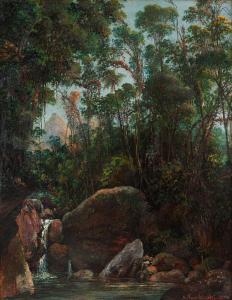 FACCHINETTI Nicolau Antonio 1824-1900,Brazil - Sobre o rio Soberbo às falda,1882,Escritorio de Arte 2021-08-30