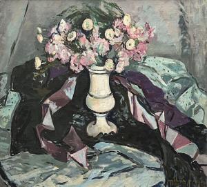 FAGES Arthur 1902-1984,Vase de fleurs,Marambat-Camper FR 2022-10-19
