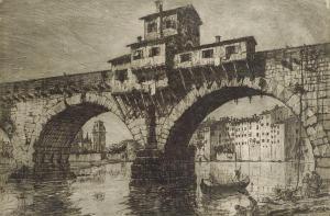 FAGIUOLI E 1900-1900,Ponte della pietra a Verona,1916,Galleria Pananti Casa d'Aste IT 2013-02-16