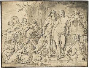 FAHRENSCHON Franz 1723-1796,Neptun und Thetis,Galerie Bassenge DE 2014-05-30