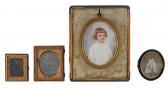 FAIRCHILD FULLER Lucia,Four portraits with portrait miniature of a young ,Brunk Auctions 2013-05-11