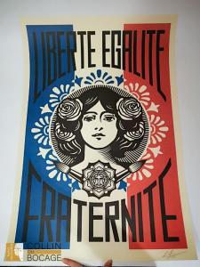 FAIREY Shepard 1970,Liberté, Egalité, Fraternité,2023,Delorme-Collin-Bocage FR 2024-03-28