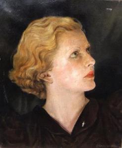 FAIRFAX JOHN 1904-2001,Portrait of a lady in profile,Rosebery's GB 2011-11-05