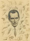 FAIRHURST Enoch 1874-1945,Portrait of Sir Malcolm Sargent with surround of 3,Capes Dunn 2021-10-19