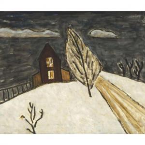 FAIRLEY Barker 1887-1986,THE HAUNTED ROAD: WINTER NIGHT,1971,Waddington's CA 2021-12-09