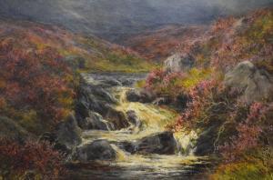 FAIRTHORN J,A tumbling waterfall, 
oil on canvas,1906,Andrew Smith and Son GB 2013-01-29