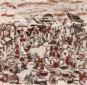 FAIRWEATHER Ian 1891-1974,MARKET SCENE,1945,Deutscher and Hackett AU 2025-05-07