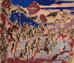 FAIRWEATHER Ian 1891-1974,PEKING MARKET PLACE,1940,Deutscher and Hackett AU 2024-11-26