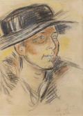 FAISTAUER Anton 1887-1930,Damenportrait mit schwarzem Hut,1920,Palais Dorotheum AT 2018-03-01