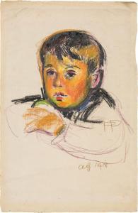 FAISTAUER Anton,Porträt Peter Paul (Sohn des Künstlers),1918,im Kinsky Auktionshaus 2023-11-27