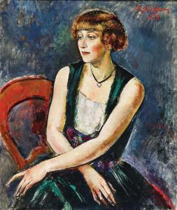 FAISTAUER Anton,\“Sitzende Dame mit Pagenkopf\” (Lisl Schöller),1927,Palais Dorotheum 2023-11-28