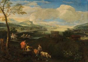 FAISTENBERGER Anton 1663-1708,Belebte Uferlandschaft,im Kinsky Auktionshaus AT 2023-11-28