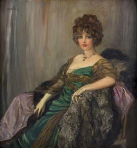 FAIVRE Abel Jules 1867-1945,Portrait d'élégante à la robe d,Artcurial | Briest - Poulain - F. Tajan 2023-09-26