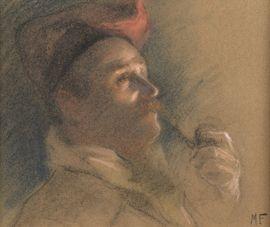 FAIVRE Léon Maxime 1856-1914,Etude de personnage à la pipe,Etienne de Baecque FR 2021-10-13