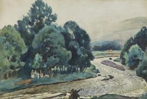 FALAT Julian 1853-1929,SWOLLEN RIVER,1918,Agra-Art PL 2019-06-16