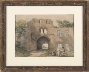 FALCONER John Mackie 1820-1903,Gateway of Dudely Castle,1854,Eldred's US 2021-06-11