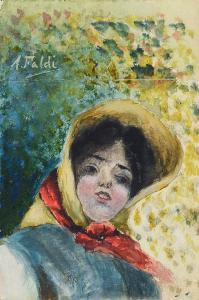 FALDI Arturo 1856-1911,Donna con cappello,Galleria Pananti Casa d'Aste IT 2023-12-14