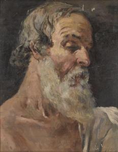 FALERO Luis Ricardo,Study of a draped bearded man, head and shoulders ,Rosebery's 2021-11-18