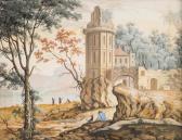 Falgores J. Valette 1710-1777,Paysage animé aux ruines,Marambat-Camper FR 2017-06-22