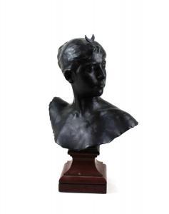 FALGUIERE Alexandre Jean Joseph 1831-1900,bust of 'Diana',Henry Adams GB 2024-01-25