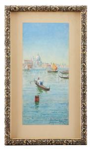 FALK Hjalmar 1856-1938,Gondol i Venedig,1899,Uppsala Auction SE 2021-01-26