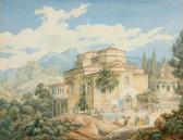 FALKEISEN Johann Jakob,View of a villa in Asia Minor, ca. 1850.,1850,Galerie Koller 2008-09-15