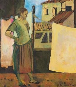 FALKNER ROBERTA 1953,ROOFTOP WASHING TOLEDO,GFL Fine art AU 2015-05-27