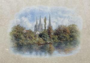 FALL George,Lichfield Cathedral from the South-West,Duggleby Stephenson (of York) 2024-04-12