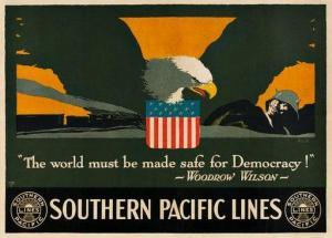 FANCHER Louis 1884-1944,SOUTHERN PACIFIC LINES / WOODROW WILSON,1918,Swann Galleries US 2020-08-27