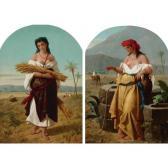 FANFANI Enrico 1810-1910,A YOUNG HAY GATHERER AND A WATER CARRIER BY THE FO,Sotheby's GB 2010-06-03