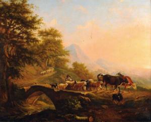 FANFOIR F,Berger dans un paysage d'Italie,1848,Pierre Bergé & Associés FR 2009-05-18
