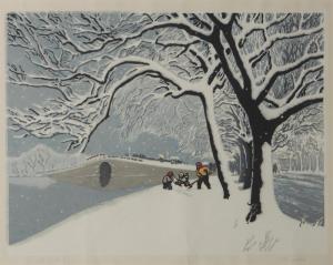 FANG Lu 1932,Snow on Duanqiao Bridge,1979,John Moran Auctioneers US 2022-09-13