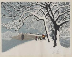 FANG Lu 1932,Snow on Duanqiao Bridge,1979,John Moran Auctioneers US 2022-01-18