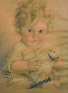FANGEL Maud Tousey,Half-length portrait of a young child holding a sh,Canterbury Auction 2023-02-04
