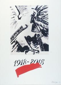 FANGOR Wojciech 1922-2015,Projekt Plakatu na 100-lecie odzyskania przez Pols,Rempex PL 2018-11-21