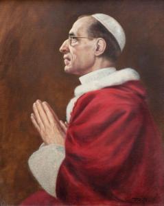 FARAGO F 1900-1900,Retrato del Papa Pío XII,Castells & Castells UY 2012-05-30
