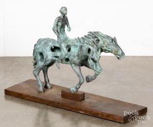 FARIAS Georgina 1943-2023,surrealist horse and rider,Pook & Pook US 2021-02-24