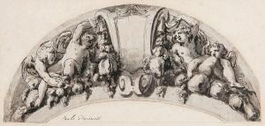 FARINATI Paolo 1524-1606,Four cherubs with cartouche, within a drawn arch,Dreweatts GB 2014-02-12