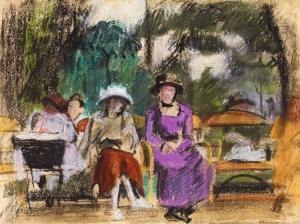 FARKAS ISTVáN D 1915-2005,Park in Paris (The Purple Dress),1929-30,Kieselbach HU 2017-12-18