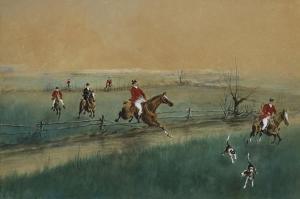 FARNSWORTH Alfred Villiers 1858-1908,Fox Chases,Clars Auction Gallery US 2019-10-12