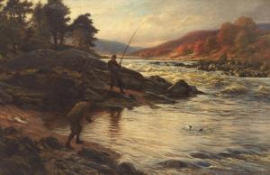 FARQUHARSON Joseph 1846-1935,Salmon Fishing on the Dee,1902,Bonhams GB 2023-10-11