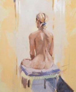 FARRANT David 1938,a nude lady with her back to the viewer,Fieldings Auctioneers Limited 2011-11-26
