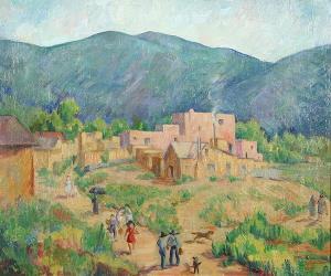 FARRELLY Regina 1910-1986,From La Loma-Taos,1944,Trinity Fine Arts, LLC US 2009-07-30