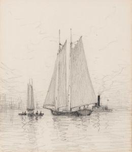 FARRER Henry 1843-1903,Boats in Harbor,William Doyle US 2023-08-10