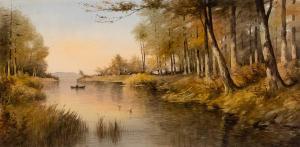 FARRER Henry 1843-1903,Canoeing at Sunset,William Doyle US 2024-04-10